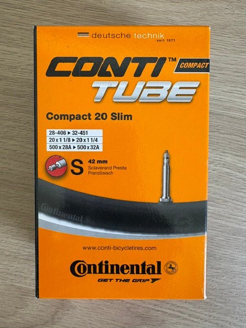 Continental ContiTube Compact 20 Slim binnenband, Ophalen of Verzenden, Nieuw, Ligfiets, Band