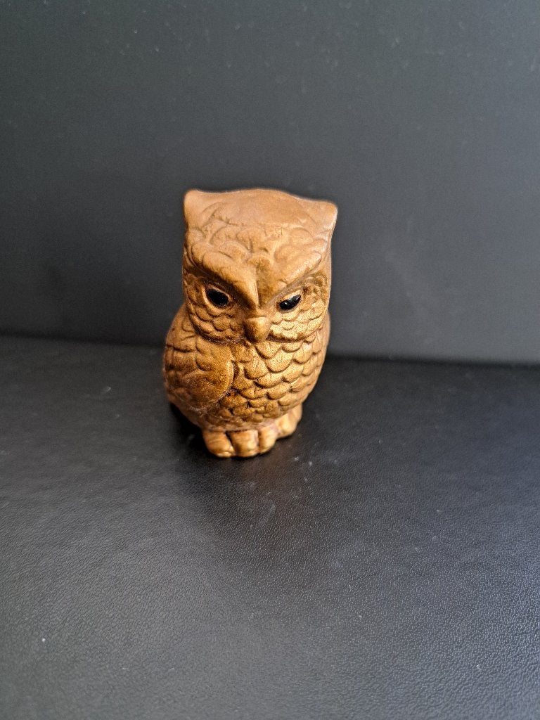 Gouden Uil Beeldje - Decoratief en Uniek, Ophalen of Verzenden, Gebruikt, Dier