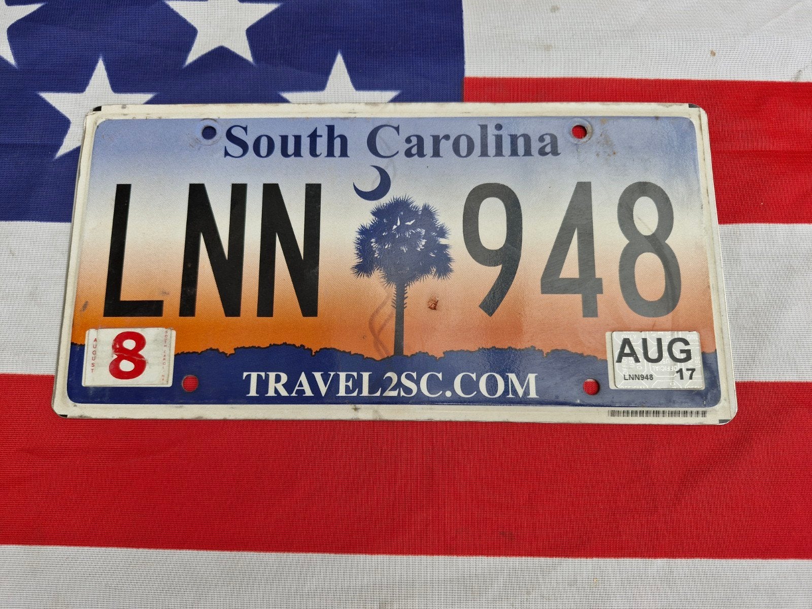 Kentekenplaat South Carolina USA Nummerplaat nummerbord Lice, Ophalen of Verzenden, Gebruikt, Auto's