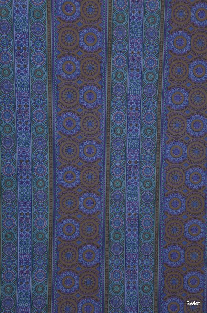 5429 grafisch 70s behang met donkere cirkels en banen swiet, Verzenden, Minder dan 10 m², Bruin