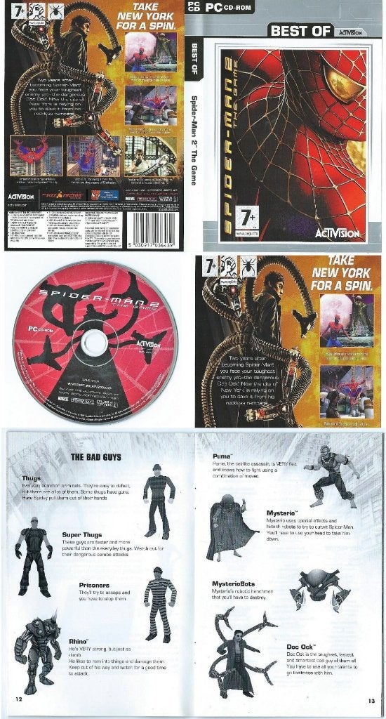 Spiderman video game Take New York voor a spin incl boekje, Spelcomputers en Games, Games | Pc, Avontuur en Actie, 1 speler, Eén computer
