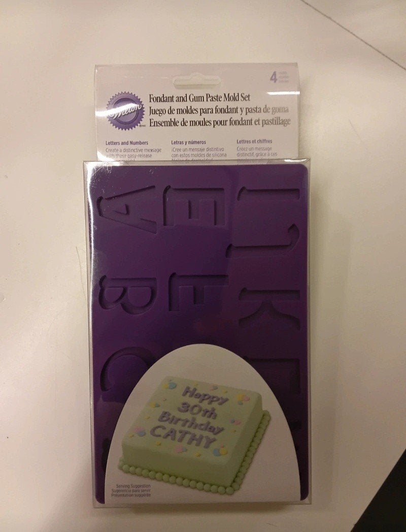 Wilton Fondant & Gum Paste Mold Letters/Numbers set/4, Versiering, Taarten of Cupcakes, Info@mjk,nl, Jmk