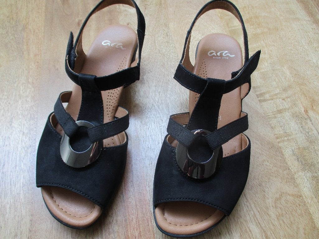 ARA model LUGANO open DAMES schoenen maat 5 (38) wijdte H, Zwart, Overige typen, Ophalen of Verzenden, Zo goed als nieuw