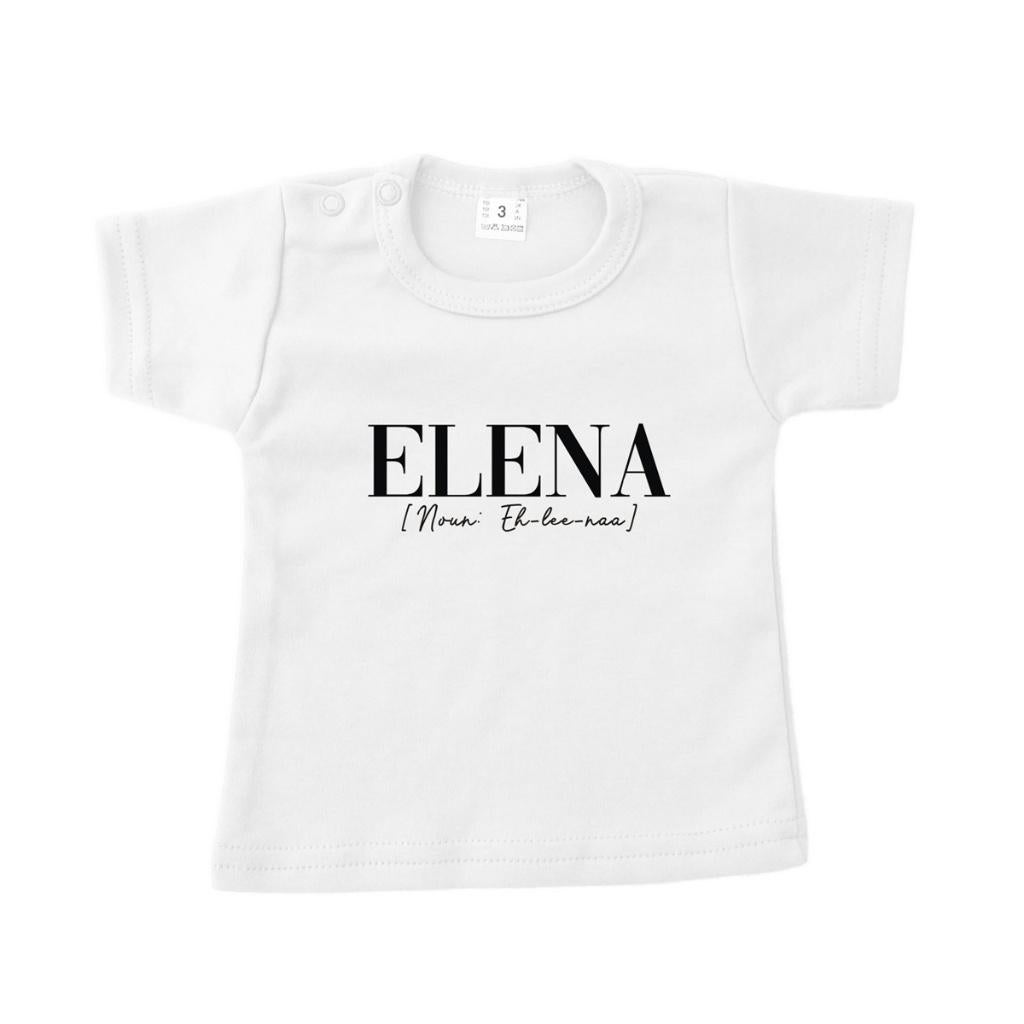 Kinder Tekst shirt naam + uitspraak, Kinderen en Baby's, The River House, Info@theriverhouse.nl, Jongen of Meisje, Ophalen of Verzenden