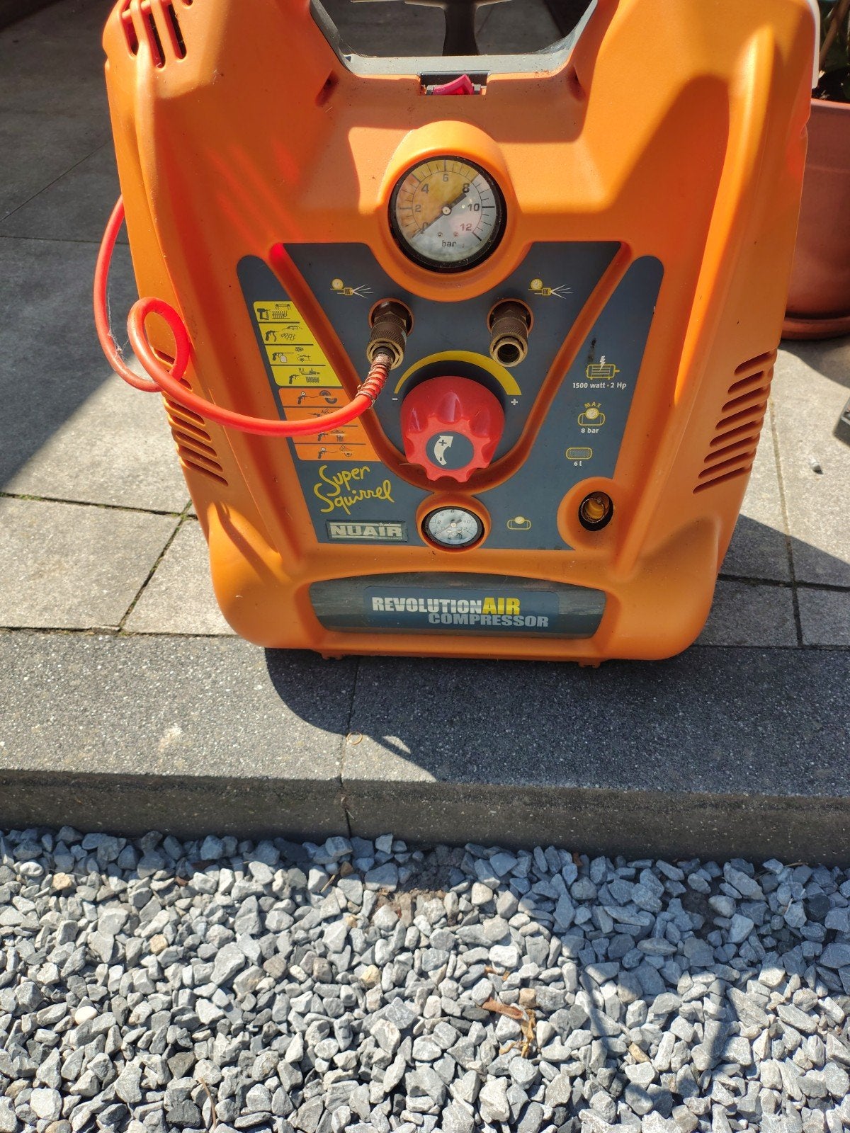 Nuair RevolutionAir Compressor Super Squirrel, Doe-het-zelf en Verbouw, Compressors, Ophalen, Gebruikt, 6 tot 10 bar, Minder dan 200 liter/min
