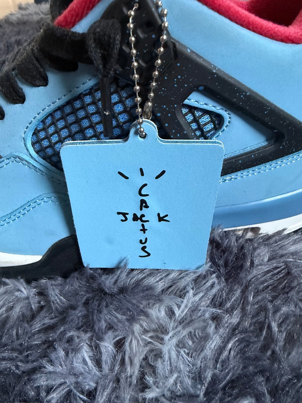 Jordan 4 Retro Travis Scott Cactus Jack, Kleding | Heren, Schoenen, Ophalen of Verzenden, Zo goed als nieuw, Blauw, Sneakers of Gympen