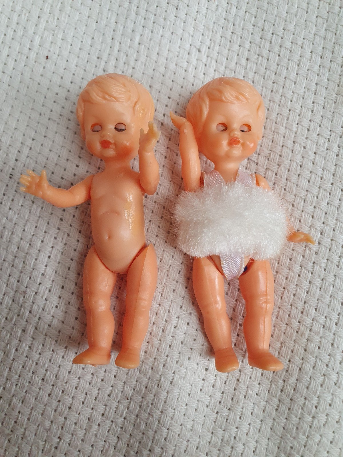 2 vintage GALBA mini popjes – Made in Italy – jaren 60/70 –, Popje, Gebruikt, ., Ophalen of Verzenden
