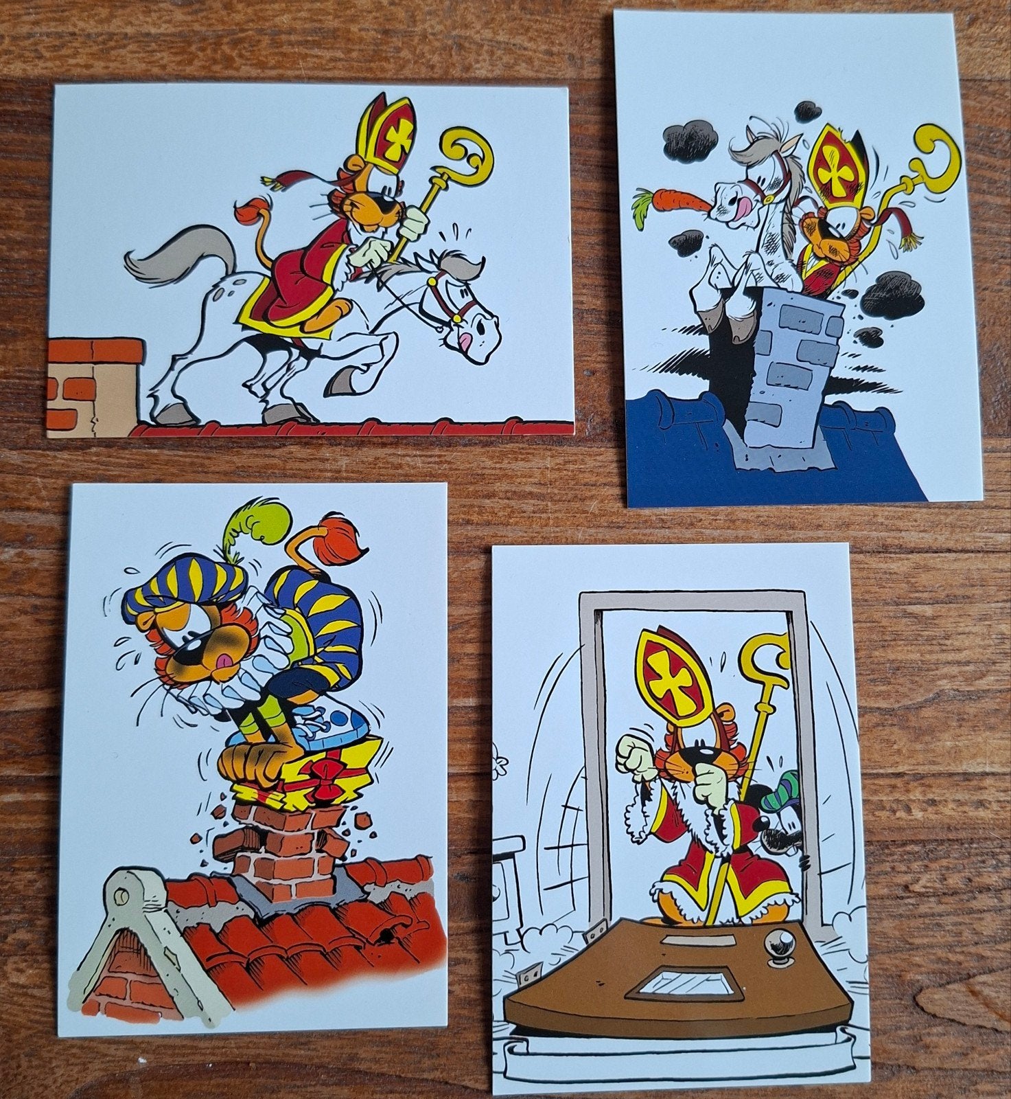 4 beloningskaartjes Sinterklaas ( Loeki de leeuw) De Stulp, Ophalen of Verzenden, Nieuw