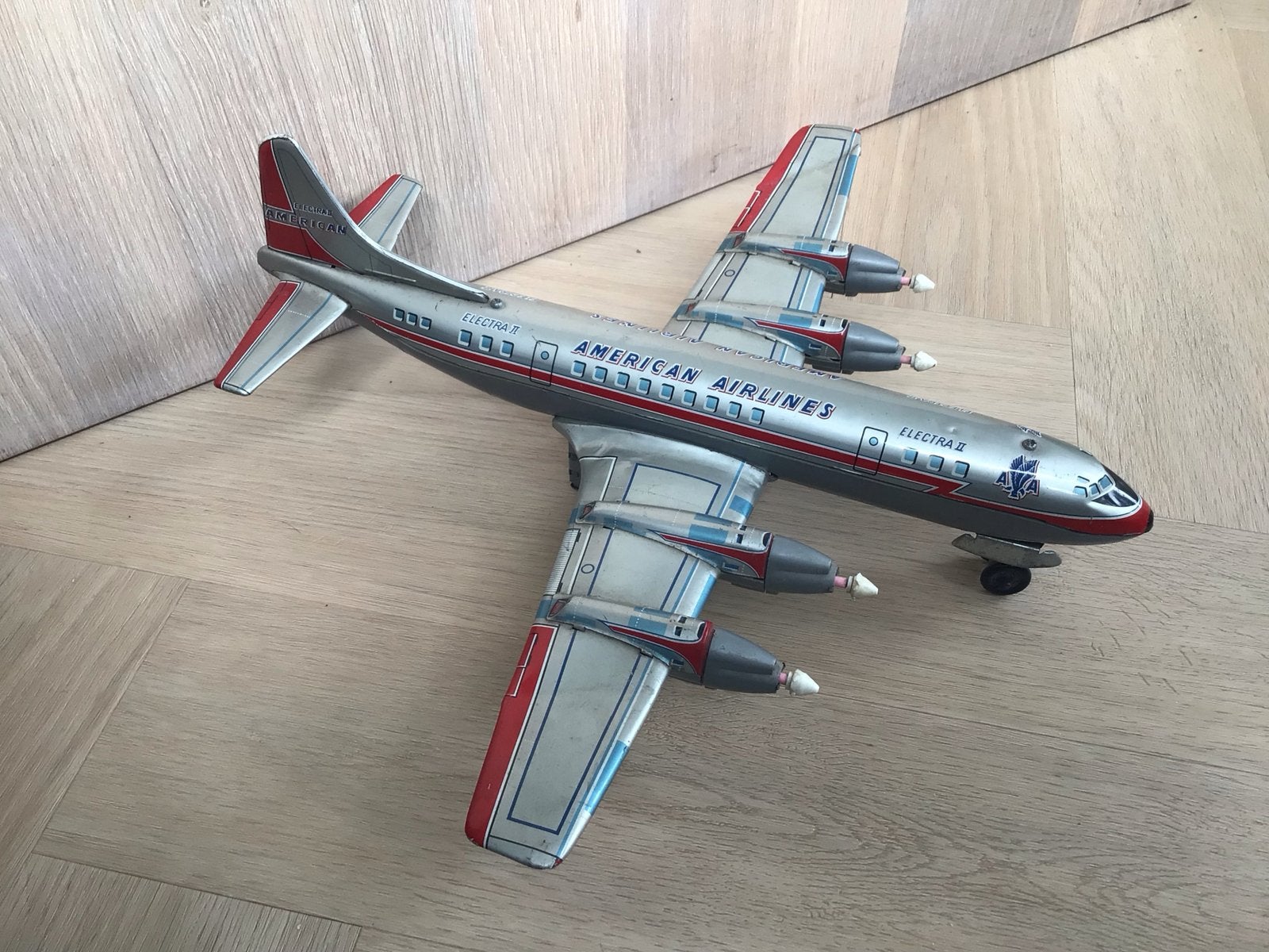 Vintage American Airlines Electra II Speelgoedvliegtuig, Ophalen of Verzenden, Gebruikt
