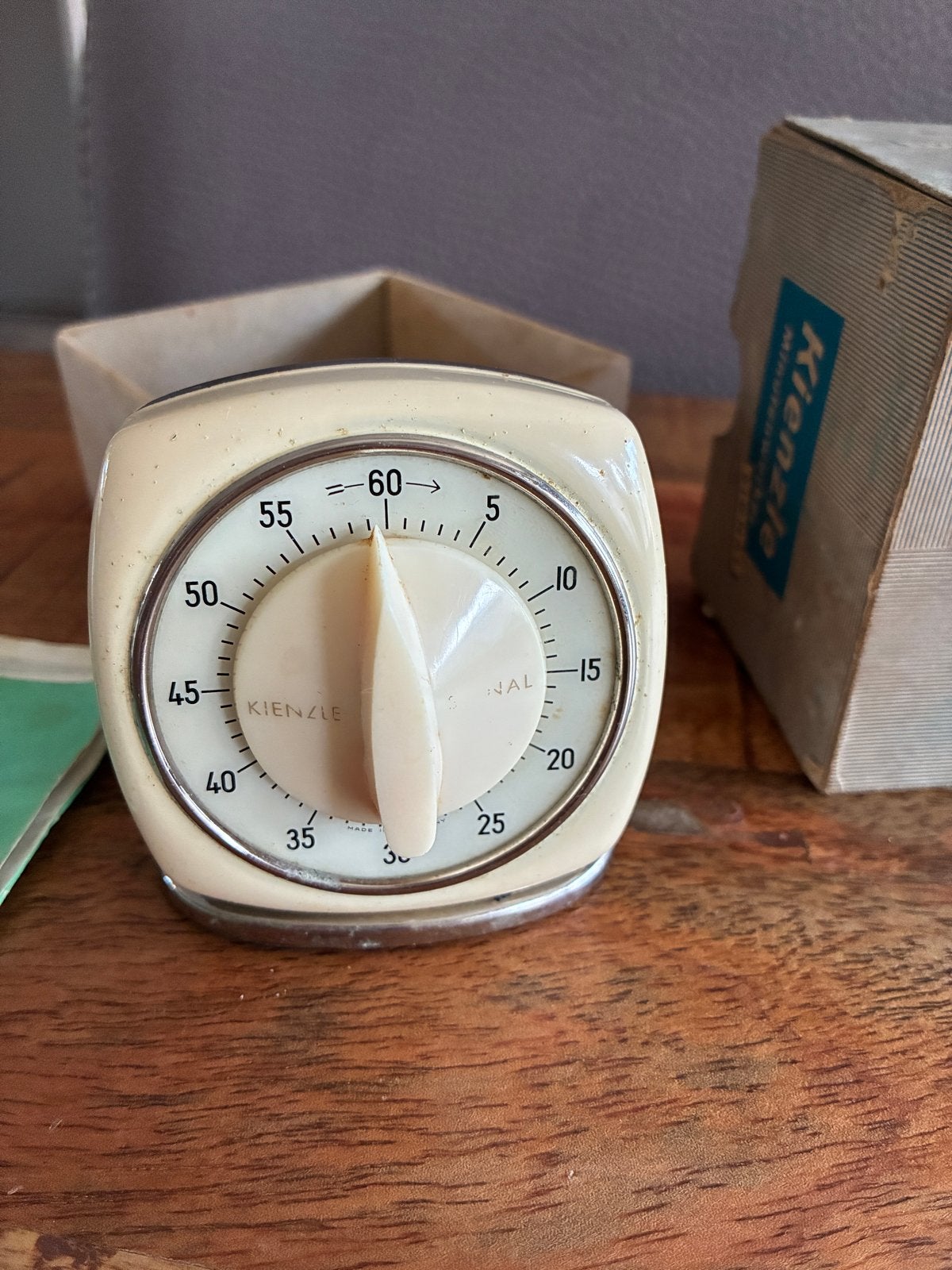 Vintage Kienzle Signal Minutenwecker jaren 50/60 met doos, Ophalen of Verzenden