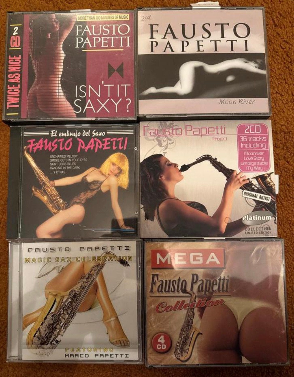 Fausto Papetti CDs - 6x - saxofoon, Ophalen of Verzenden