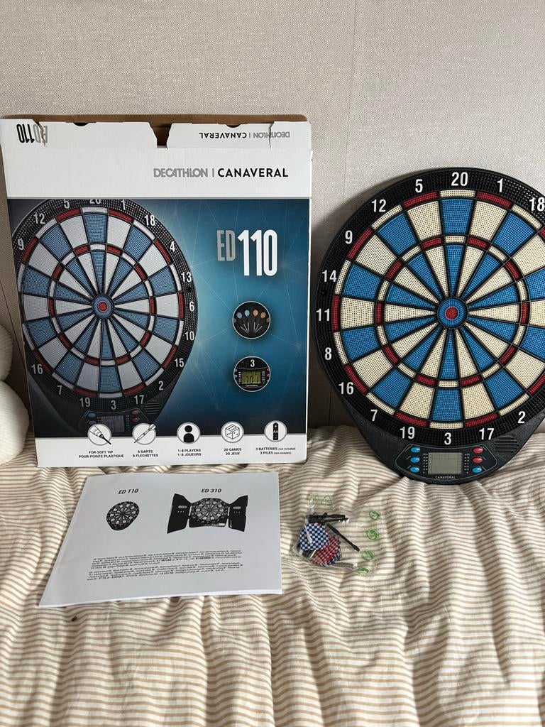 Elektronisch dartbord Decathlon ED110 - Nieuw, Ophalen, Zo goed als nieuw, Dartbord, Elektronisch