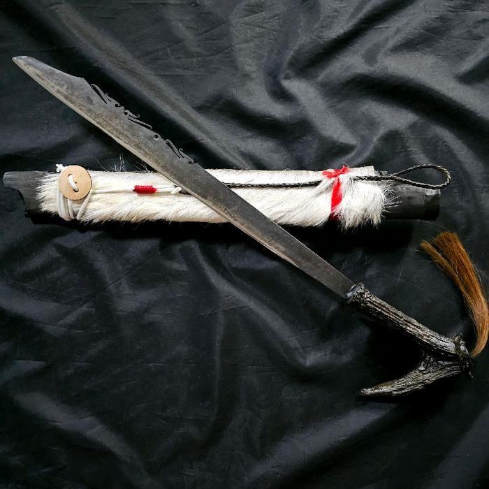 Authentieke Dayak Mandau - Borneo Zwaard - Kalimantan KNN43, Verzenden