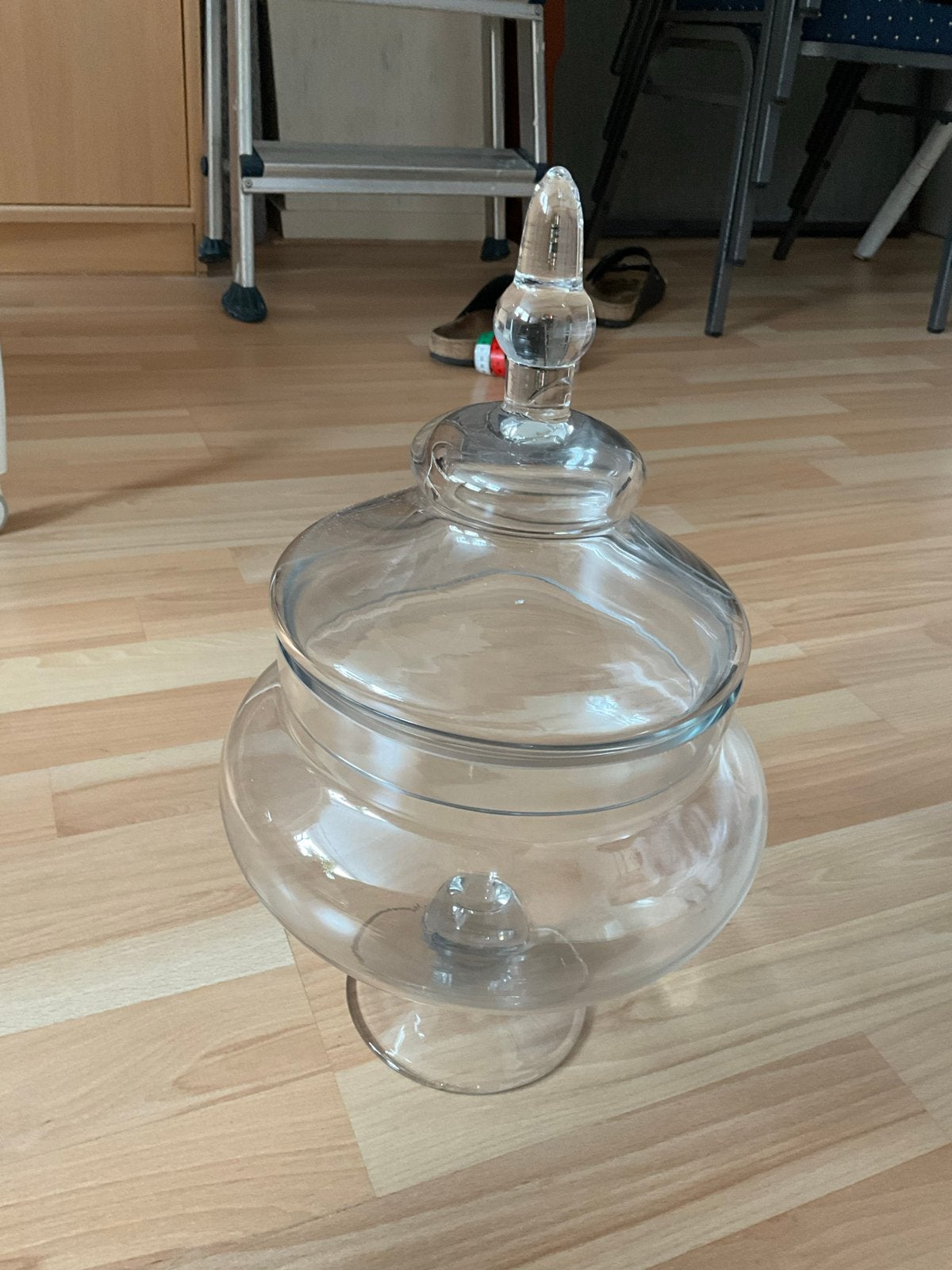 Grote glazen pot met deksel - Decoratief en veelzijdig, Ophalen, Met deksel, Rond, Pot of Kruik