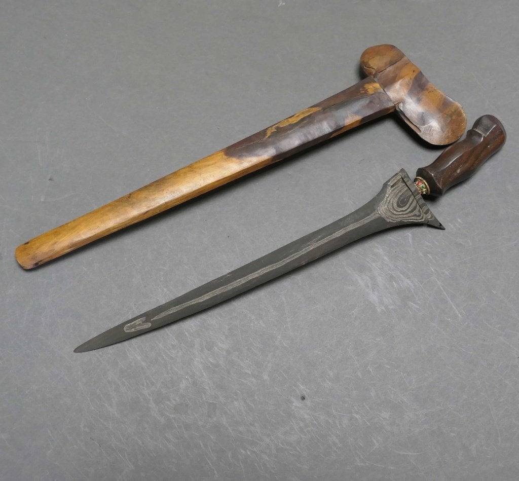 Grote keris met speciale pamor Batu Lapak afk Indonesie, Verzenden