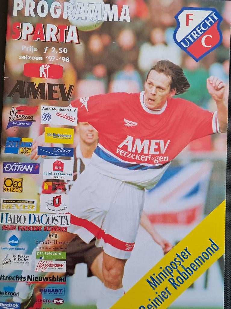 FC Utrecht - Sparta 1997/1998, Verzamelen, Ophalen of Verzenden, Zo goed als nieuw, F.C. Utrecht, Boek of Tijdschrift