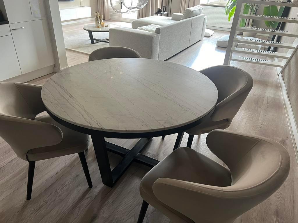 Richmond Interiors Lexington eettafel, Ophalen of Verzenden, Zo goed als nieuw, 4 tot 6 stoelen