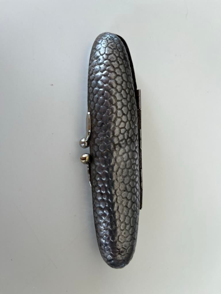 Antieke verzilverde sigaretten / sigaren koker ca. 1900, Ophalen of Verzenden, Zilver
