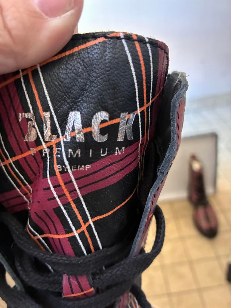 Nieuwe Black Premium by EMP Leren Veterboots, Zwart, Lage of Enkellaarzen, Nieuw, Ophalen of Verzenden