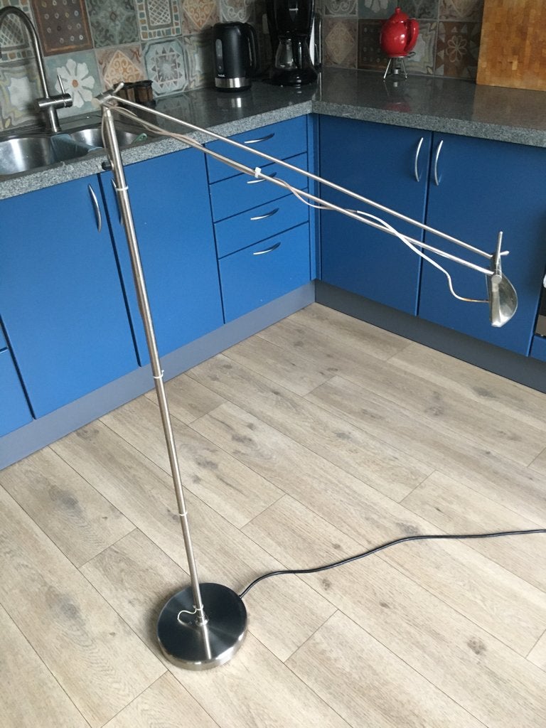 Halogeen design lamp, leeslamp, Ophalen, Gebruikt, Glas, 75 cm of meer