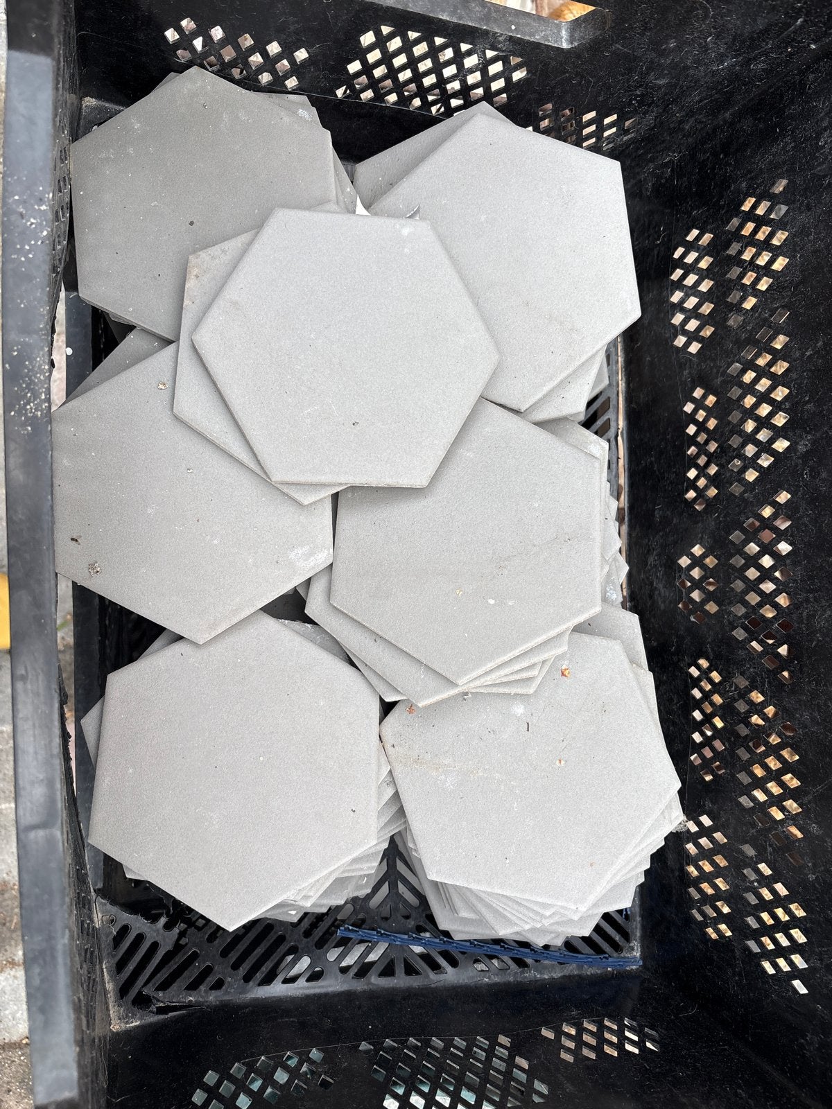 3 bakken hexagon tegels voor badkamer, wc of andere ruimtes, Doe-het-zelf en Verbouw, Ophalen, Gebruikt, Keramiek, Minder dan 20 cm