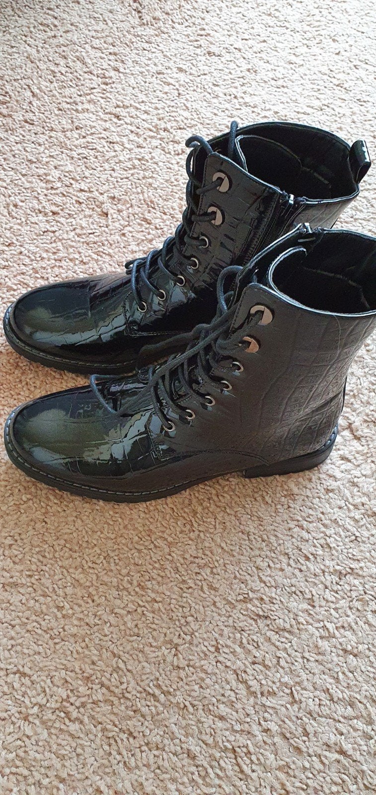 GATTINO LAKLEREN VETERBOOTS MET RITS MAAT 38, Zwart, Overige typen, Nieuw, Ophalen of Verzenden