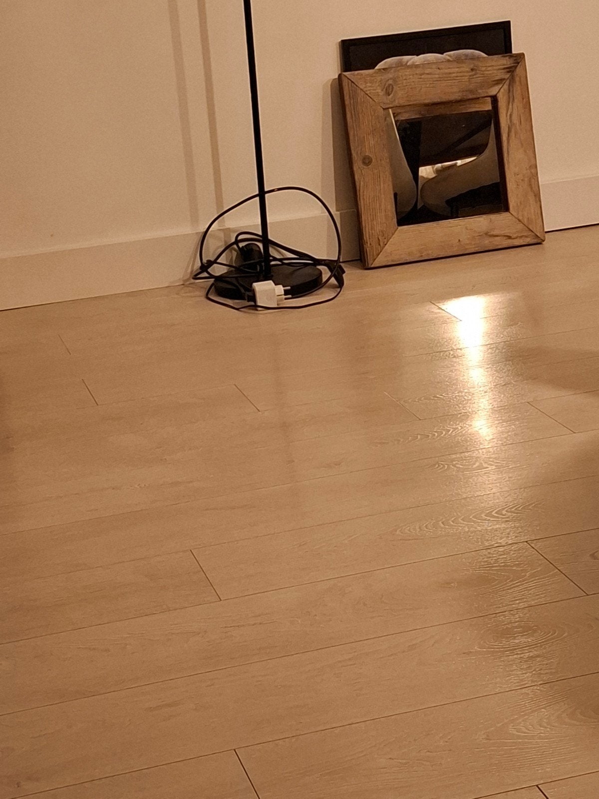 Steigerhouten spiegel, Huis en Inrichting, Minder dan 50 cm, Gebruikt, Vierkant, Ophalen of Verzenden