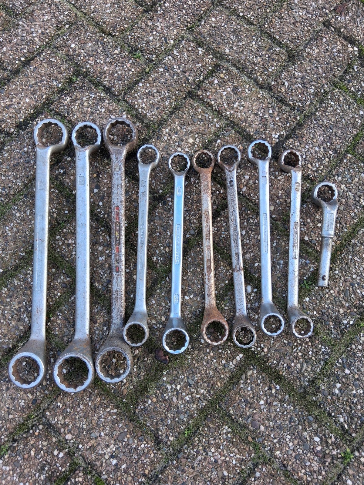Gedore & Chrom Vanadium Ringsleutels (27-46), Ophalen of Verzenden, Gebruikt, Sleutel/ratel, Gedore