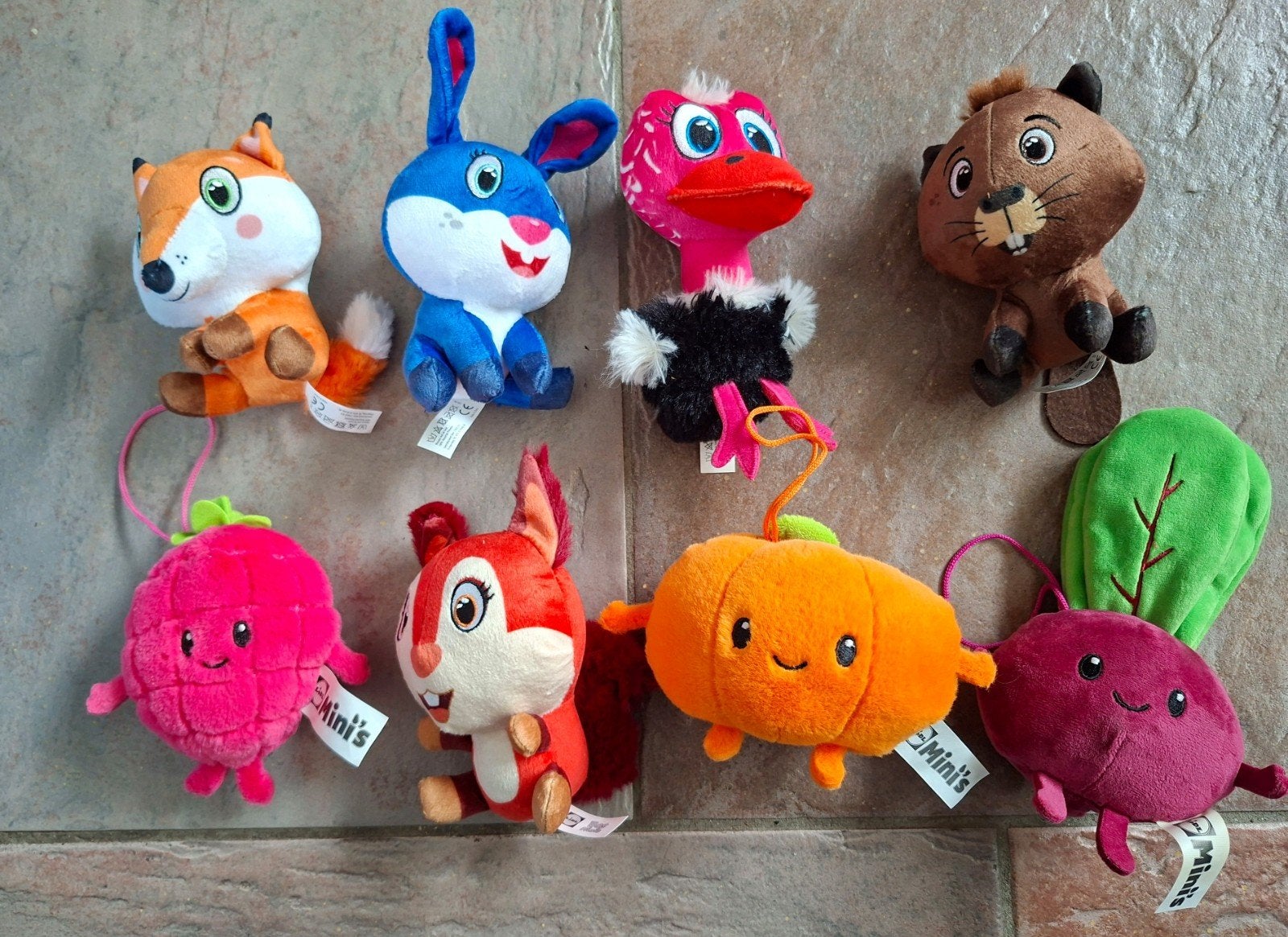 Diverse Lidl Minis knuffels - Groenten en dieren, Lidl, Gebruikt, Ophalen of Verzenden, Met label