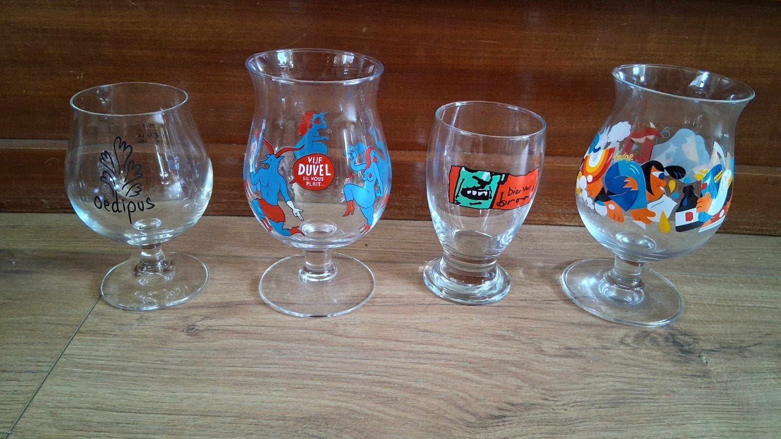 Bierglazen Duvel Parra Herman Brood Oedipus, Ophalen of Verzenden, Gebruikt, Bierglas