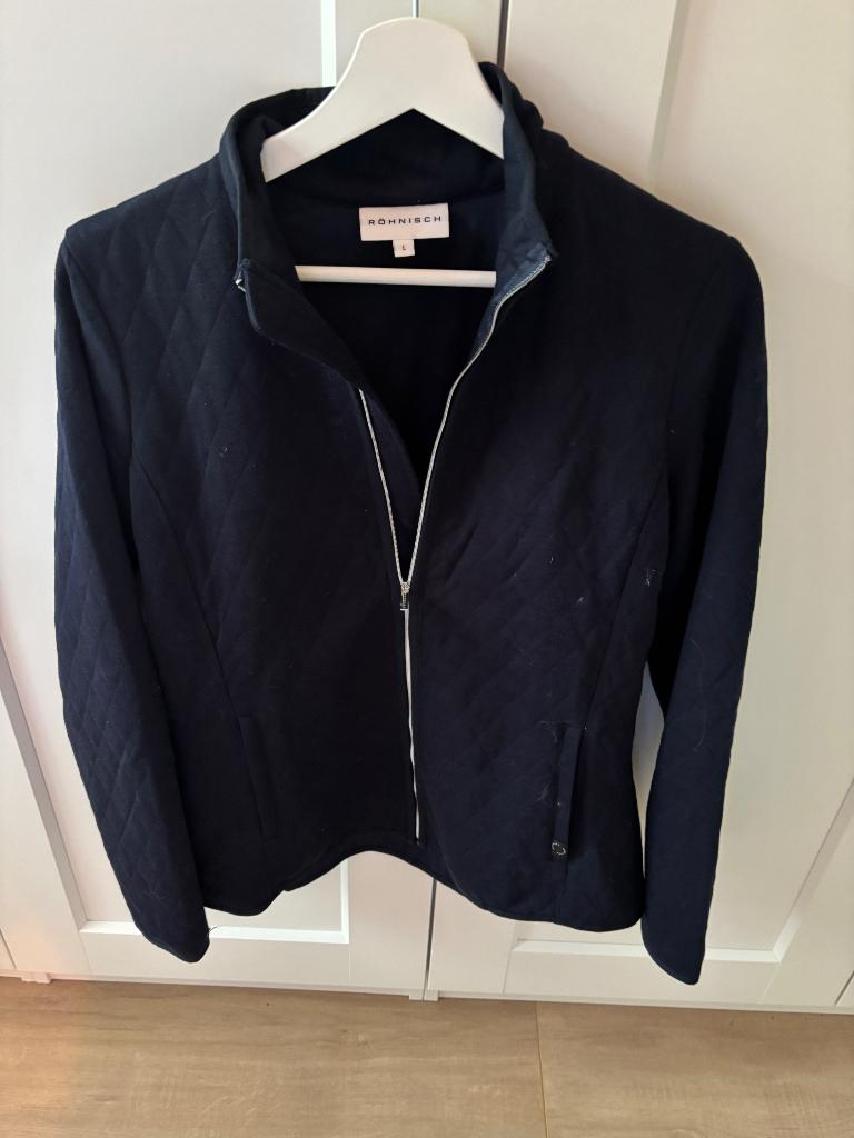 Winddichte donkerblauwe golf jas ronisch maat M, Ophalen of Verzenden, Zo goed als nieuw, Maat 38/40 (M), Blauw
