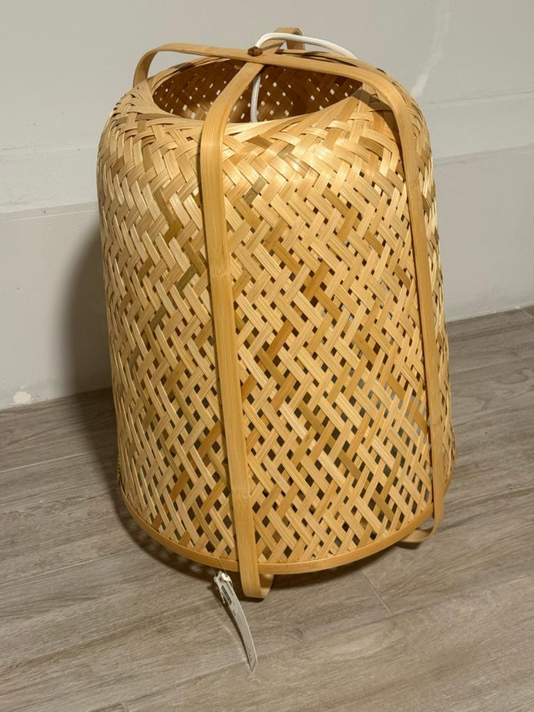 IKEA KNIXHULT Bamboe Hanglamp - Zo goed als nieuw, Ophalen, Zo goed als nieuw, Hout, 50 tot 75 cm