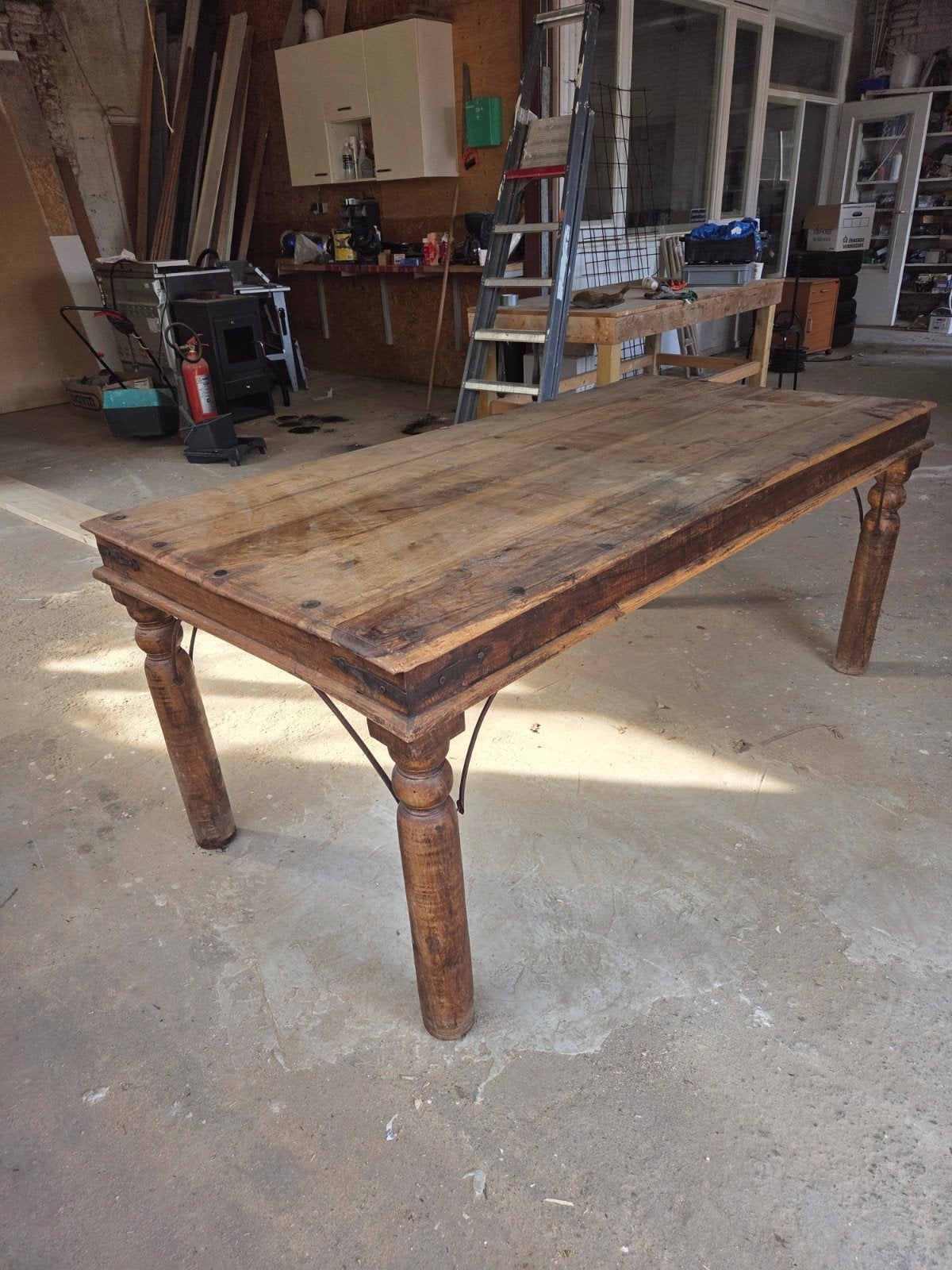 Broccante Teakhouten Eettafel - 185x90 cm, Gebruikt, Vijf personen of meer, 150 tot 200 cm, Rechthoekig