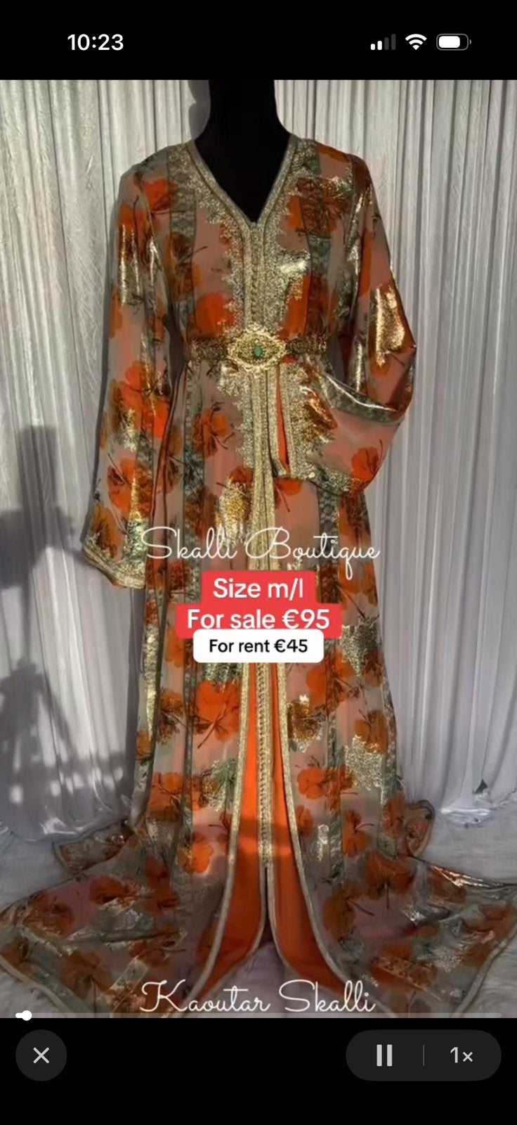 Takshita oranje mintgroen tlija, Kleding | Dames, Maat 38/40 (M), Overige typen, Oranje, Ophalen of Verzenden