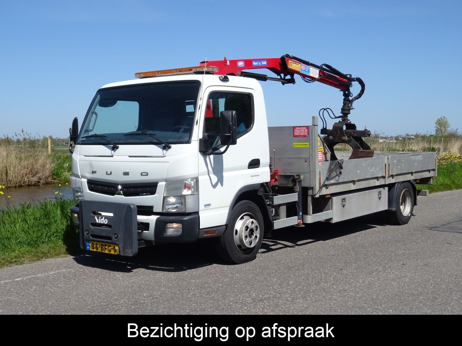 Mitsubishi Canter Fuso * LAADKRAAN handy 340 * EX GEMEENTE *, 3795 kg, Stof, Gebruikt, Euro 6