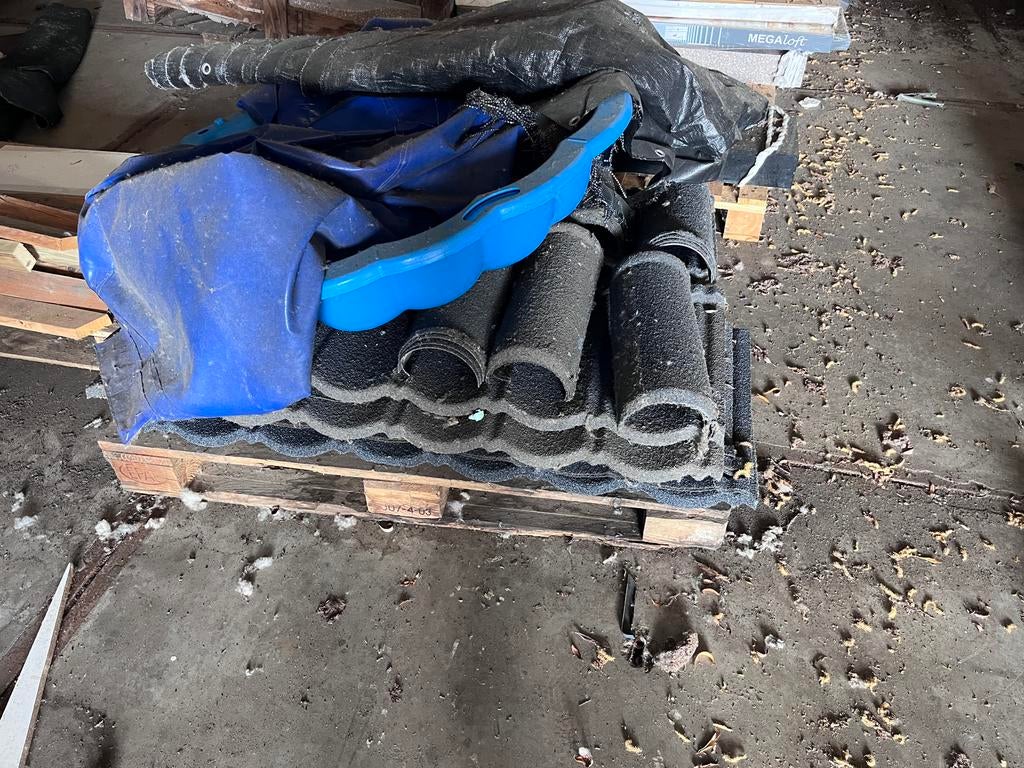 Gebruikte dakpannen en dakbedekking, Overige materialen, Gebruikt, Zwart, Ophalen of Verzenden