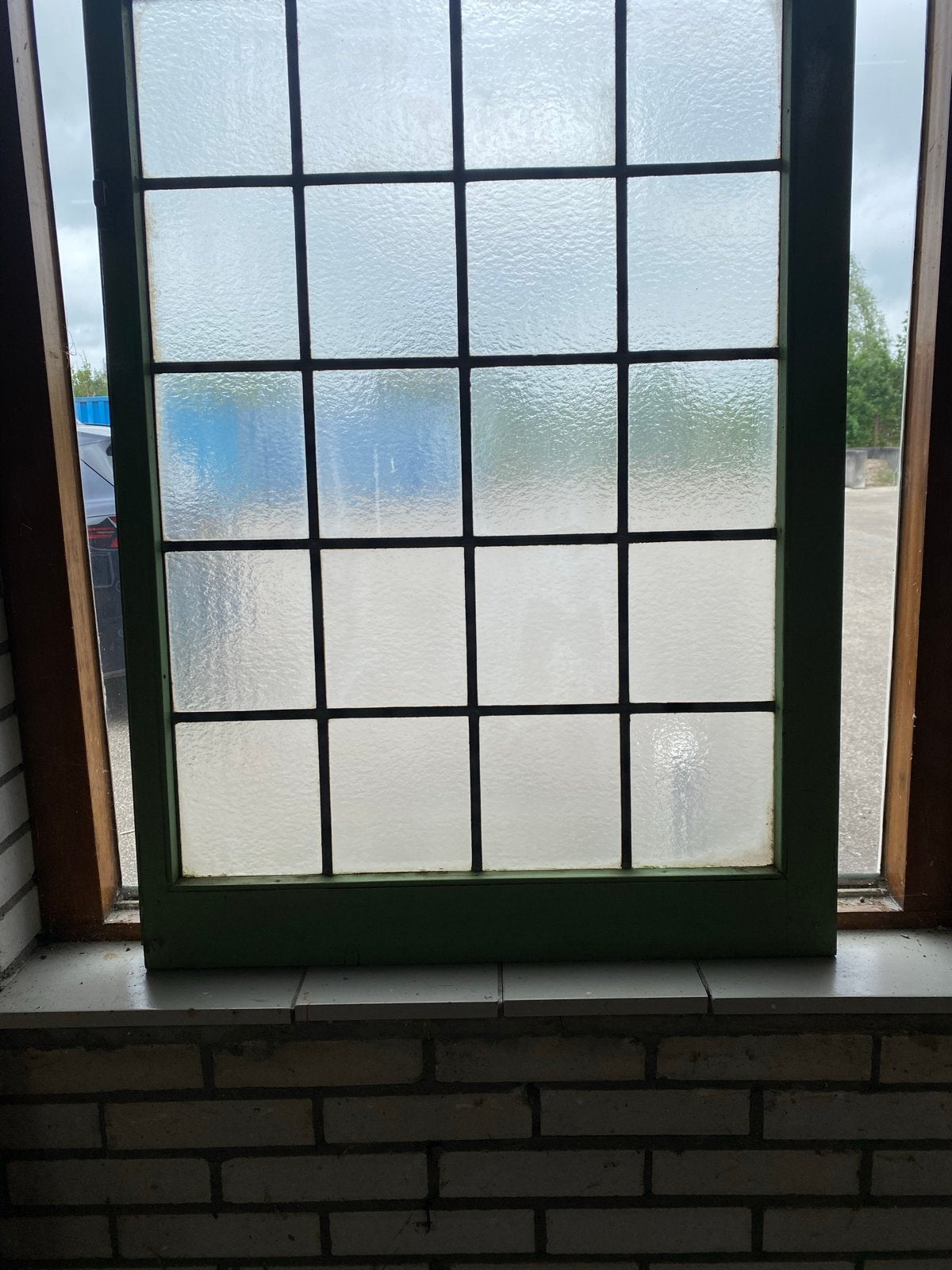 3x Glas in lood ramen, 72x101 cm, 1 raam lichte schade, Doe-het-zelf en Verbouw, Glas en Ramen, Ophalen, Gevelraam of Ruit, Gebruikt