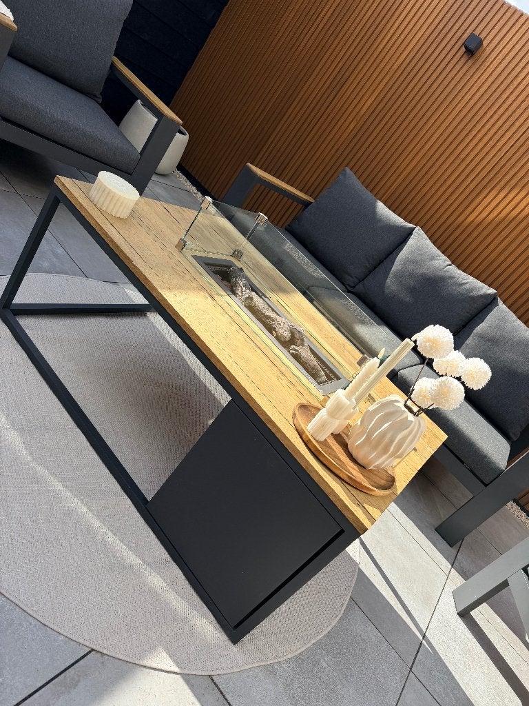 Luxe vuurtafel van Cosi (120cm) + bijhorende accessoires!, Tuin en Terras, Ophalen, Zo goed als nieuw
