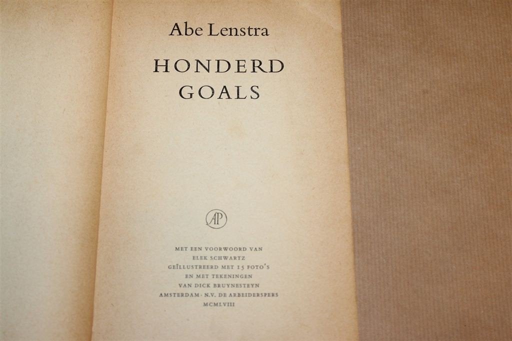 Honderd Goals — Abe Lenstra, Voetballessen 1958, Ophalen of Verzenden, Gelezen, Watersport en Hengelsport