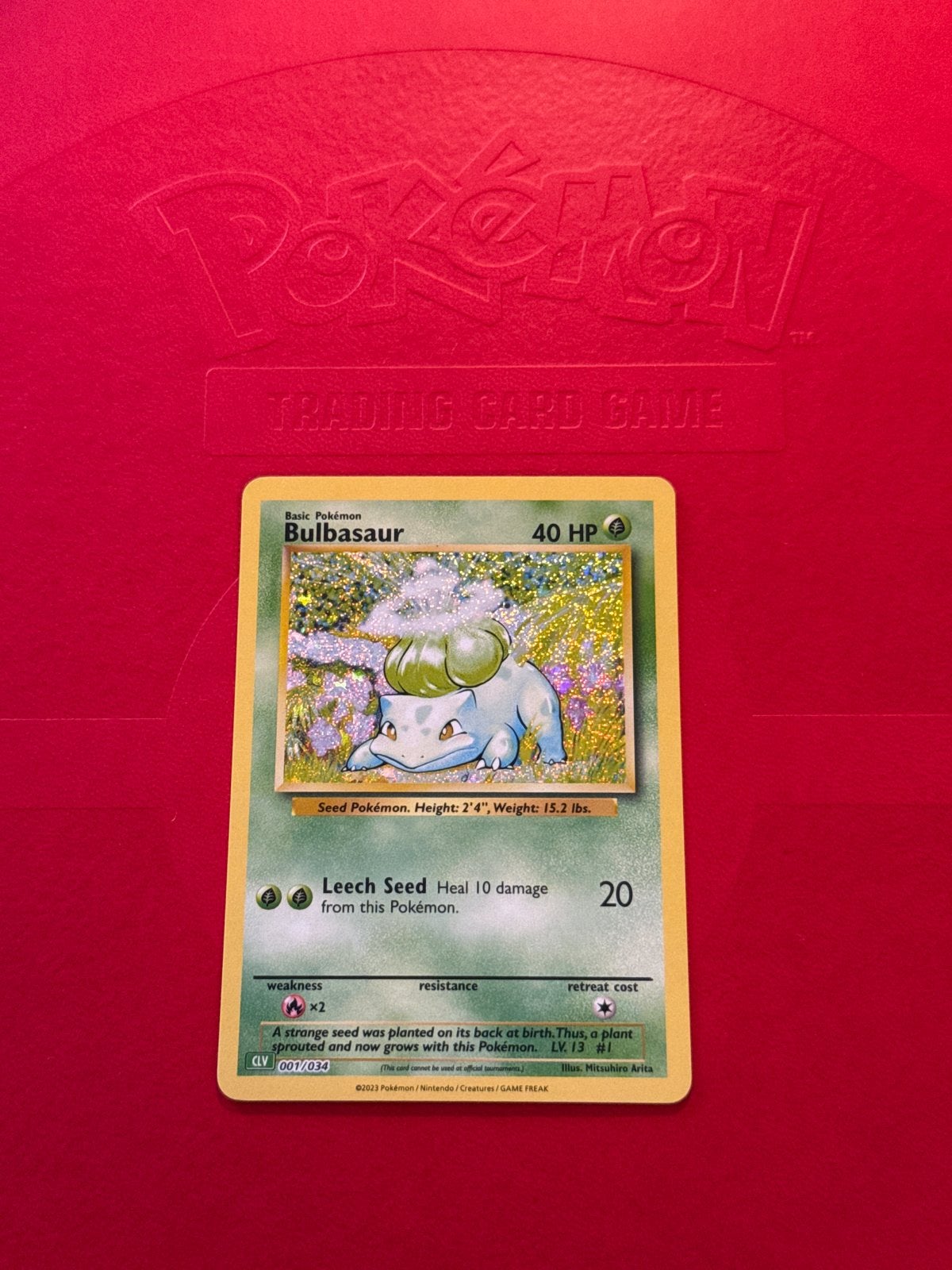 Bulbasaur #001/034, Ophalen of Verzenden, Nieuw, Losse kaart, Foil