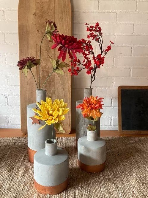 Betonvazen, 15 cm en 30 cm, Overige materialen, Geschikt voor buiten, Overige kleuren, 30 cm