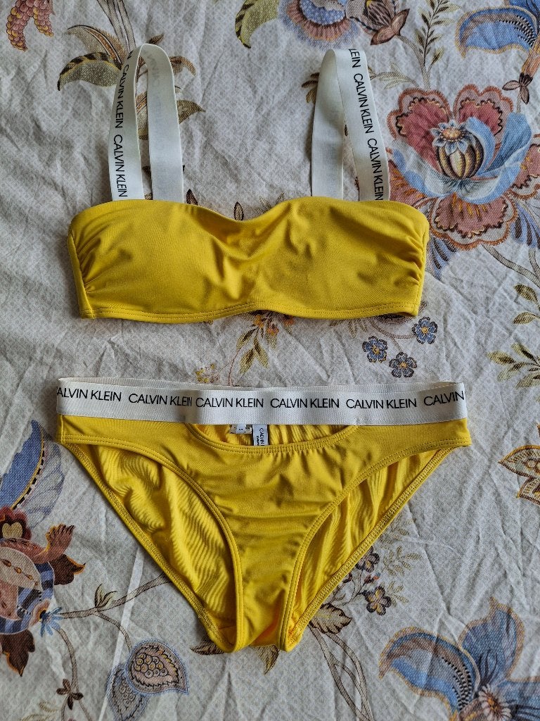 Calvin Klein bikini geel - maat S, Kleding | Dames, Geel, Ophalen of Verzenden, Zo goed als nieuw, Bikini