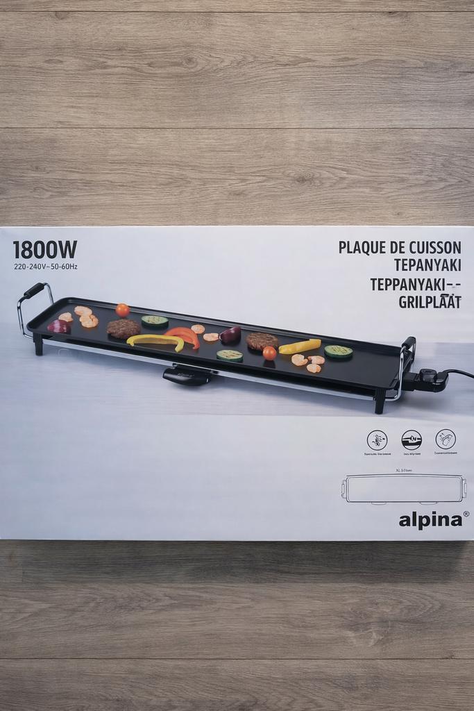 Alpina Teppanyaki Grillplaat 1800W, Ophalen of Verzenden, Nieuw, Tafelgrill