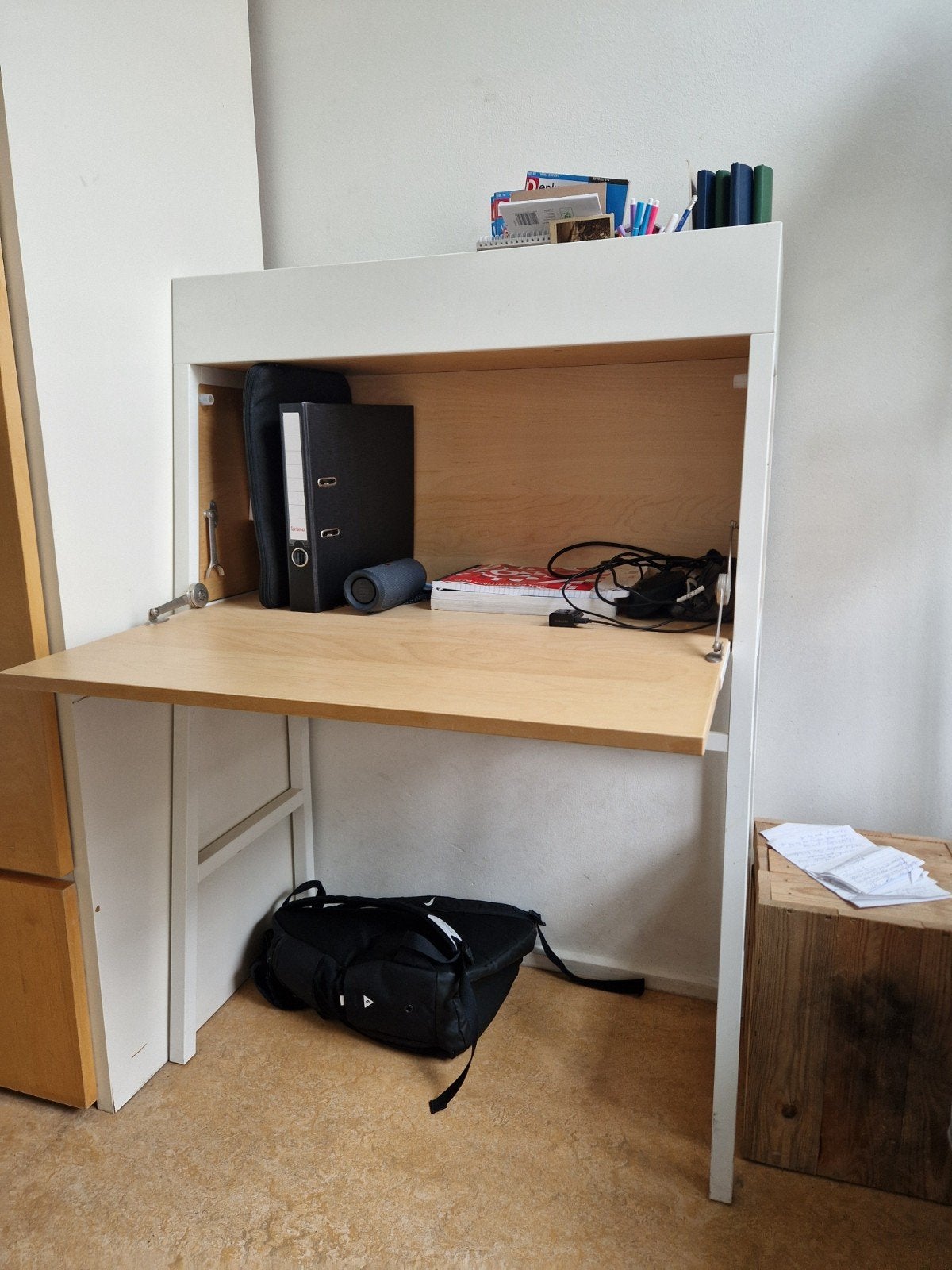 IKEA Inklapbaar Bureau, Ophalen, Gebruikt, IKEA, Wit
