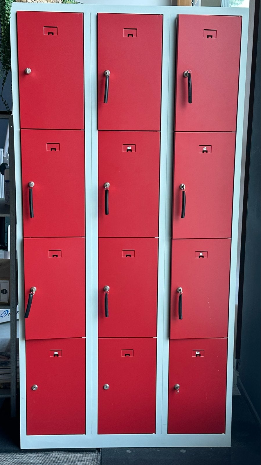 2x Locker kasten, rood, b90cm, h190cm, d50cm, Huis en Inrichting, Kasten | Lockerkasten, Gebruikt, Ophalen