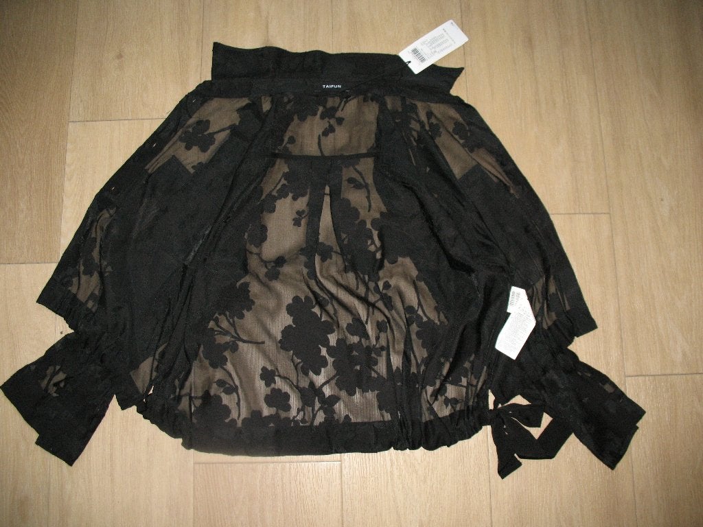 Zwarte Taifun Blouse /Jasje met Bloemenprint en Strikdetails, Taifun, Ophalen of Verzenden, Nieuw