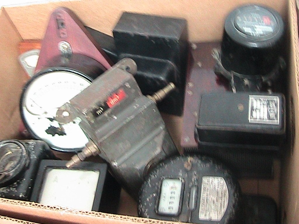 doos oude meters, Ophalen