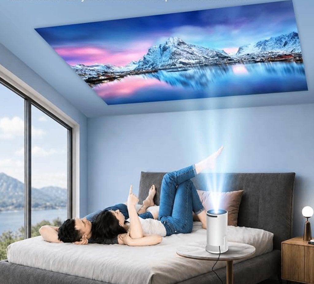 Mini Projector 4K - Smart Android 14 WiFi 6 Bluetooth, Verzenden, Nieuw, LED, Overige resoluties