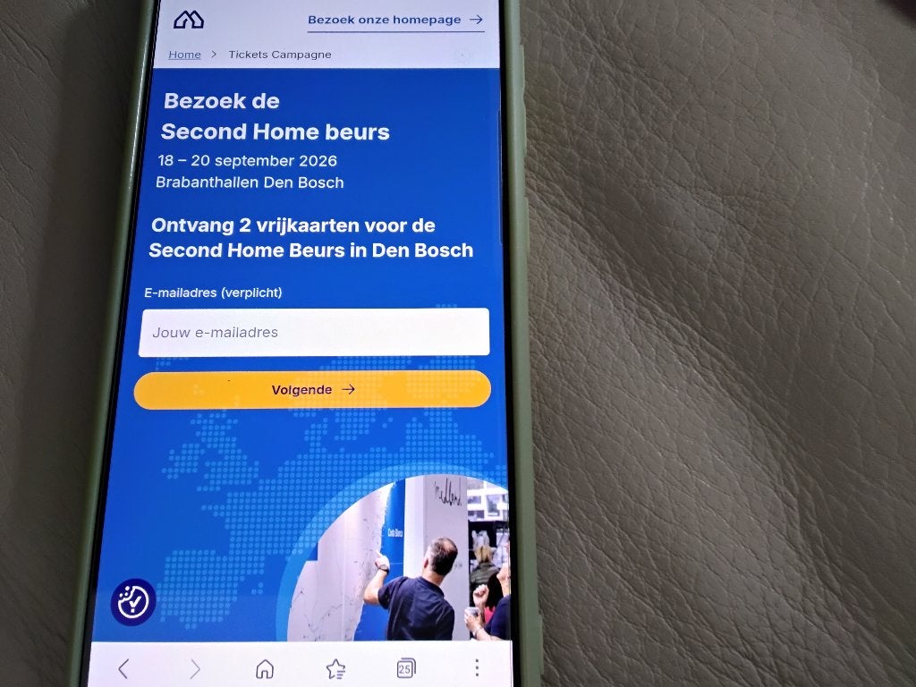 Gratis e-tickets Second Home Beurs 18 t/m 20 sept. Den Bosch, Drie personen of meer, September, Meerdaags