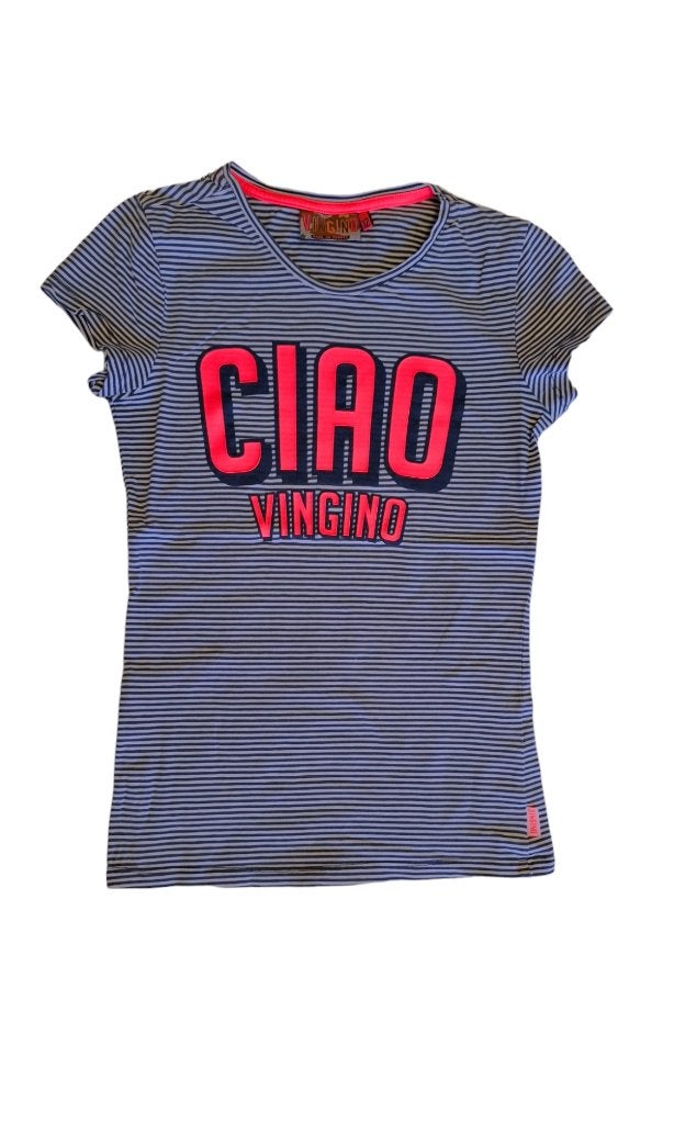 Gaaf VINGINO shirt CIAO / Herine maat 12/152., Kinderen en Baby's, Kinderkleding | Maat 152, Zo goed als nieuw, Vingino, Shirt of Longsleeve